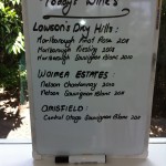 A list of the wines served during a class. A list of the wines served during a class.