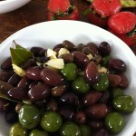 A warm olive salad served on The Long Italian Lunch A warm olive salad served on The Long Italian Lunch